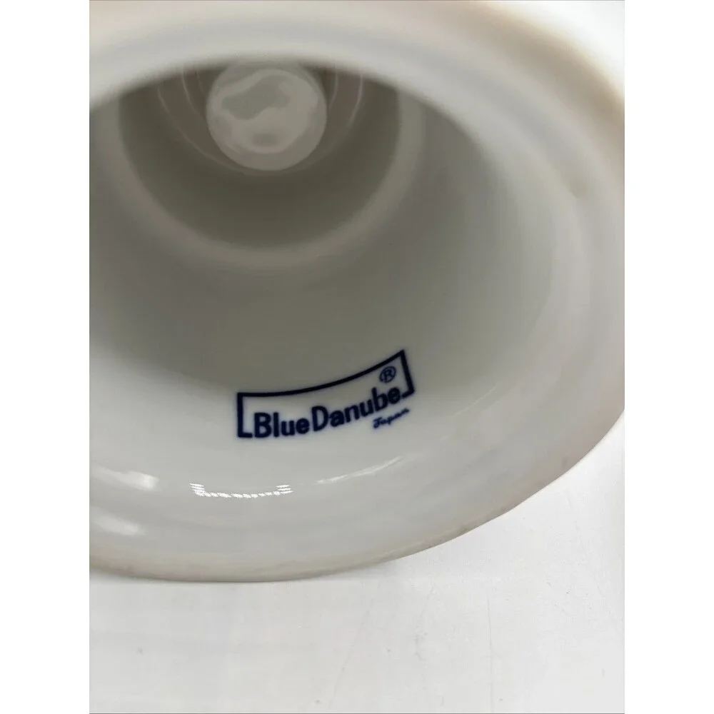 Blue Danube Blue white Porcelain Candle Stick Holder Replacement 4 3/4